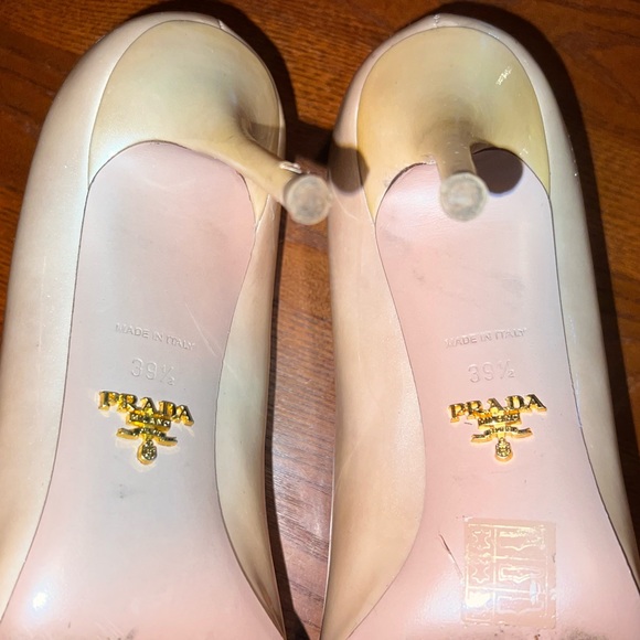 ❌ (stolen) AUTHENTIC PRADA Milano (Made in Italy) 39.5 Open toe heels Slip on - Picture 6 of 9